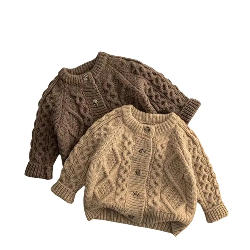 Ms-47 bambini Cardigan Cardigan per ragazze all'ingrosso vestiti invernali a maglia Cardigan maglione bottoni per bambini ragazzi