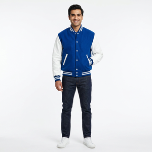 Custom Manufacturer <b>High</b> Quality Men's Jackets Winter OEM Embroidery Men's <b>Leather</b> Baseball Letterman Varsity Jackets - Product Image 1