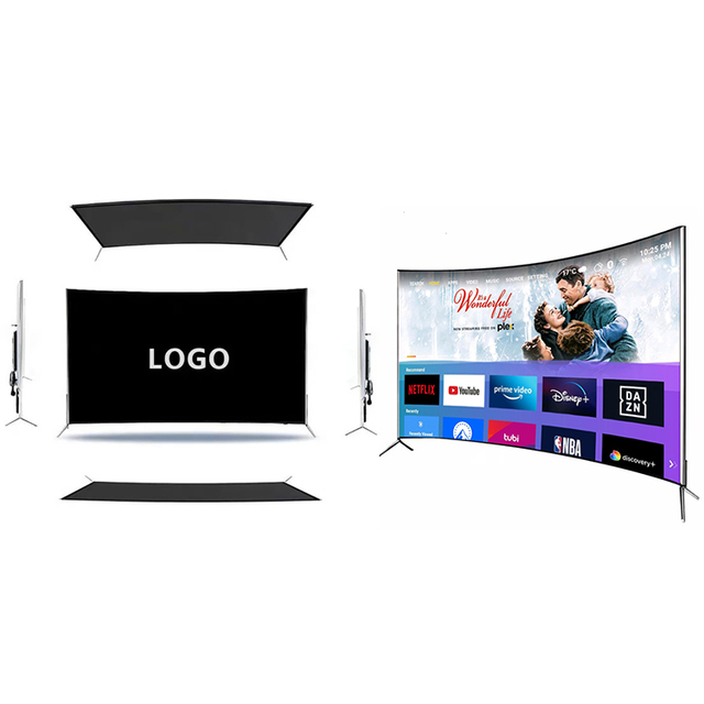 Smart  FHD Curved TV 55 Inch LED Backlit HDTV for Hotels 60 65 70 80 2K 4K HDR 55 Inch TV Screen
