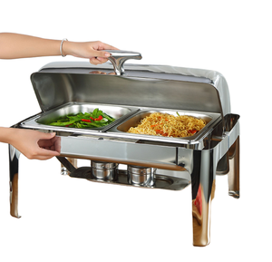 Chauffe-plat en acier inoxydable à couvercle roulant, vente chaude, pour hôtel et restaurant, équipement de restauration, plat à réchaud de qualité supérieure - Product Image 6