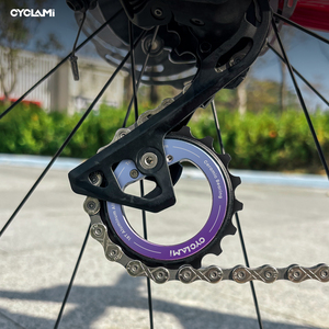 Polea Guía Excéntrica Universal CYCLAMI 18T con Rodamiento de Cerámica Completo para Desviador Trasero de Bicicleta MTB Modelo E35 Guangdong - Product Image 4