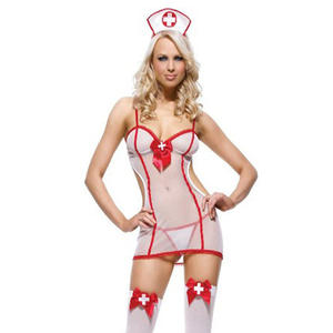 Flitter wochen Cosplay Krankens ch wester Uniform für Frauen Sexy Hot Dessous mit Schleife Dekoration - Product Image 2
