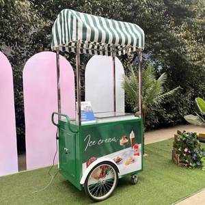 Nouveau chariot de présentation de gelato italien design 220V en acier inoxydable pour la restauration rapide, les marchés nocturnes, les boutiques alimentaires et les restaurants - Product Image 2