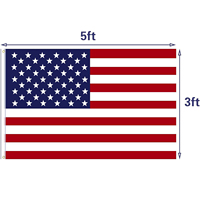 Auf Lager 3x5ft USA-Flagge 100% Polyester Amerikanische Nationalflagge für Außen- und Innendekoration US-Flagge