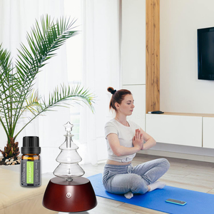 Giáng Sinh Thiết Kế Cây Gỗ Cơ Sở Thủy Tinh Hồ Chứa Nước Tinh Dầu Khuếch Tán Không Khí Lạnh Sương Mù Hương Thơm Máy Đèn Đầy Màu Sắc - Product Image 5