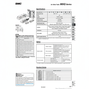 MXQ8-75AS โต๊ะสไลด์ลมนิวเมติก SMC - Product Image 1