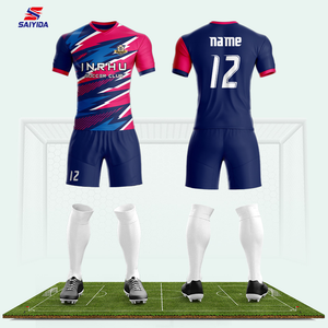 Grosir setelan pakaian sepak bola pria 100% poliester harga rendah kaus sepak bola sublimasi kaus latihan Logo - Product Image 2