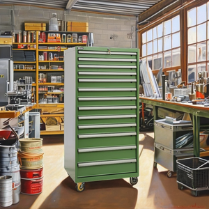 Armoire de rangement métallique à 13 tiroirs grande capacité pour atelier et garage - Product Image 1