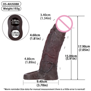 Wholesale Silicone Closed Head Realistic Hollow Penis Sleeve Cock Ring Penis Extender Enhance Girth Adult Toys for Men - Product Image 6