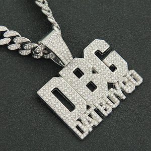 สร้อยคอจี้ตัวอักษรชุบทองเงินสไตล์ฮิปฮอปใหม่ปี 2026 ดีไซน์เรียบง่าย สร้อยคอผู้ชาย เครื่องประดับแฟชั่น ขายส่ง - Product Image 2