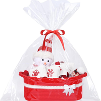 Panier cadeau de Noël en corde de coton, sac de rangement, sac cadeau, panier à bonbons, boîte de rangement de Noël, bac à cadeaux