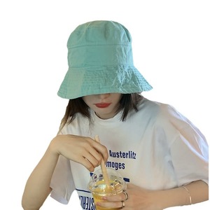 Bucket <b>Hat</b> Solid Color Foldable Sun Protection Breathable Summer Women's Fisherman <b>Hat</b> - Product Image 4