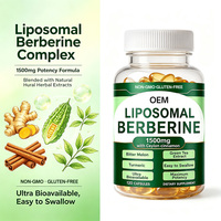 Capsules de berbérine liposomale OEM, cannelle de Ceylan, melon amer, curcuma, extrait de thé vert, complément alimentaire pour le soutien du métabolisme