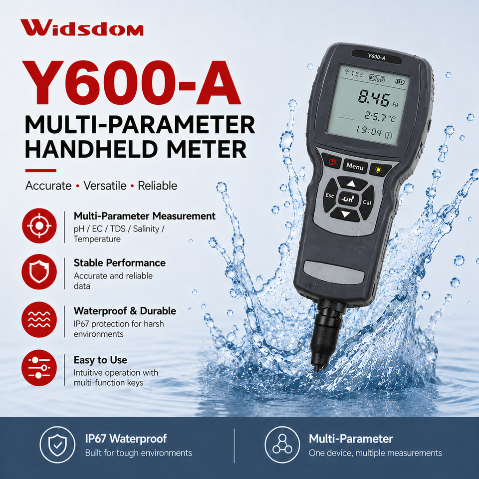 Online Y600-A Handheld Meter with Data Storage 0~50℃ Operating Temp ...