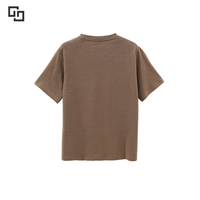 T-shirt décontracté à manches courtes pour homme, haut de pyjama en coton et chanvre solide