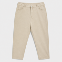 Pantalon Capri Skinny Beige Sur Mesure Grande Taille pour Femme en Twill – Taille US – Vente en Gros OEM ODM