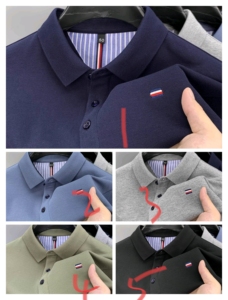 <span class=keywords><strong>Camiseta</strong></span> de Manga Corta para <span class=keywords><strong>Hombre</strong></span>, Holgada, de Punto, de Poliéster/Algodón, Informal, Transpirable y de Secado Rápido - Product Image 2