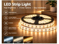 Lampu LED Strip CCT Putih Ganda 24V 2835 120LED/m Efek Air Mengalir Addressable Chasing Dimmable Fleksibel untuk Dekorasi Rumah