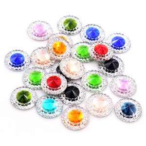 New Fashion 40pcs <strong>10mm</strong> 12mm Mixed Color Flat Back Resin Cabochons Cameo Handmade <strong>Spacers</strong> for Diy Jewelry Making Supplies - Product Image 1