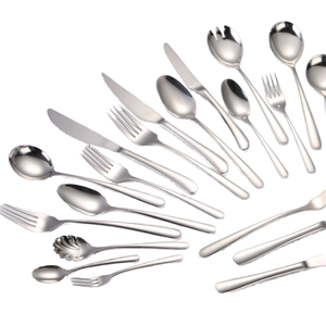 Stainless Steel Silverware Mirror Finish Cutlery for Dining <b>Table</b> Durable Spoons Forks Knives for Home <b>Kitchen</b> Restaurant Use - Product Image 1