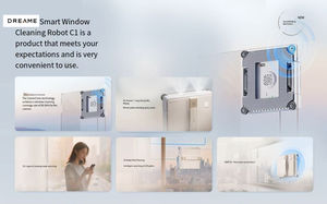 Robot limpiador ventanas inteligente portátil ECOVACS WINBOT limpieza rápida alta eficiencia triple boquilla rociado de agua - Product Image 3