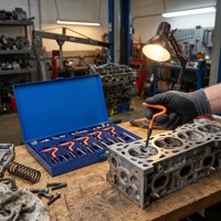 80-teiliges Gcr15/HSS Gewindereparatur-Einsatzkit M5-M12 Metrisches Heli-Coil-Set Werkzeug zur Wiederherstellung Beschädigter Gewinde für Automobil & Maschinenbau