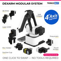 Brazo Robótico Láser DexArm de 2.5W, Brazo de Impresión 3D de PLA de 1.75mm, Succión y Múltiples Efectores Neumáticos Flexibles