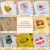 Étiquettes personnalisées avec logo imprimé, autocollants en vinyle imperméables, étiquettes adhésives pour emballage, étiquettes de produits bon marché