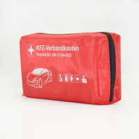 Kit de premiers secours jetable pour la sécurité automobile conforme à la norme DIN13164-2022, source d'alimentation manuelle en nylon