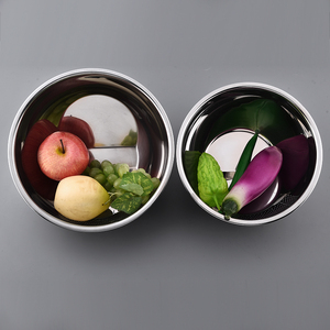 Vente en gros Nouveau style de bol <span class=keywords><strong>chinois</strong></span> en acier inoxydable pour le lavage des fruits et légumes Bol biseauté Panier d'égouttage de cuisine bon marché Matériau métallique - Product Image 2