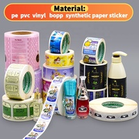Autocollants personnalisés de haute qualité pour produits cosmétiques, imperméables, avec logo