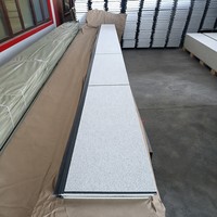 Panneau de bardage en acier finition granit, âme isolante en PU 16 mm, résistant au feu, pour mur extérieur de cabane montagneuse isolée