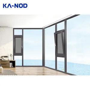 Soundproof System Narrow Frame Casement Window Glass Windows Hurricane Windows For Home Interior Office