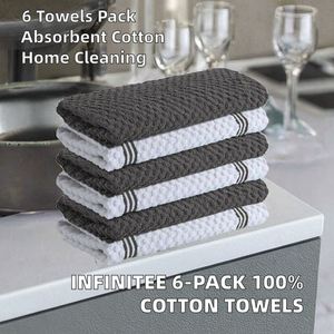 Serviettes de cuisine 100% coton - 15x25 pouces, serviettes à thé extra douces, super absorbantes et serviettes de table - Product Image 2