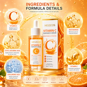 Sérum Visage Éclaircissant et Blanchissant Coréen Vegan et Naturel à la Vitamine C et à l'Acide Hyaluronique OEM ODM 30ml - Product Image 4