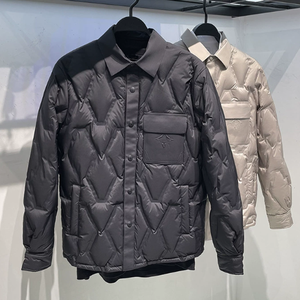 Doudoune légère pour homme, nouvelle collection hiver, style chemise à revers, veste décontractée en duvet de canard, manteau tendance de marque - Product Image 1