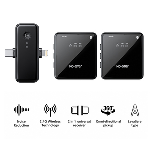 ไมโครโฟนไร้สาย 2.4g ไมโครโฟน <span class=keywords><strong>ASMR</strong></span> ไมโครโฟนไร้สายแบบมืออาชีพ UHF ไร้สาย - Product Image 1