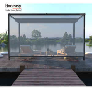 Hoooeasy giardino esterno di lusso Pergola cortile elettrico motorizzato tetto retrattile tenda da sole in alluminio resistenza all'acqua Pavillon - Product Image 3
