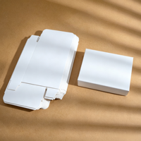 Boîtes d'emballage pliables réutilisables en carton blanc avec logo personnalisé pour cosmétiques, bijoux, accessoires électroniques, vente en gros