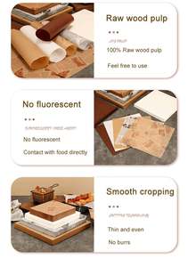 Papier d'emballage alimentaire résistant à l'huile, imprimé avec un logo personnalisé, résistant à la graisse, à la cire, impression offset, papier de cuisson vierge, pâte à papier - Product Image 5