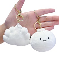 Niedlicher Ausdrucksreicher Kleiner Cangbao-Dampfbrötchen-Plüschtier-Schlüsselanhänger, Greifpuppen-Maschinenanhänger aus Polyester, 6 cm