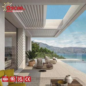 Gazebo Estilo <span class=keywords><strong>Roma</strong></span> para Jardín - Pérgola Retráctil con Cortinas Laterales y Mosquitera para Patio, Jardín Trasero y Picnic - Product Image 1