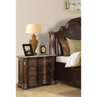 Ensemble de meubles de chambre à coucher de style américain en bois massif de luxe classique, prix de gros de l'usine Runwood, Gld01