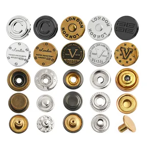 Custom 4 Parts Press Snap Fastener Metal Snap Button For Clothing