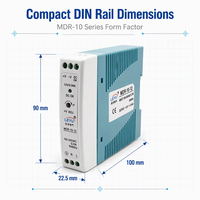 Alimentation électrique sur rail DIN série MDR-10 10W 5V 12V 15V 24V AC/DC à sortie unique, ultra-mince, alimentation industrielle à découpage