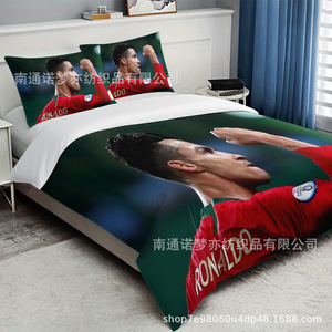 Ensemble de literie Xzl Cristiano Ronaldo 1,8 m, impression numérique, tissu doux pour chambre à coucher - Product Image 1