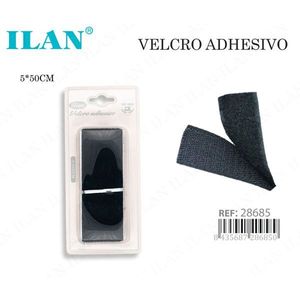 Ilan Velcro Adhesive <b>Tape</b> 5x50 Cm Black <b>Hook</b> <b>And</b> <b>Loop</b> Strip - Product Image 1