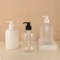Bouteilles en plastique PET rechargeables de 400 ml avec pulvérisateur à pompe pour savon liquide, shampoing et gel lavant écologiques