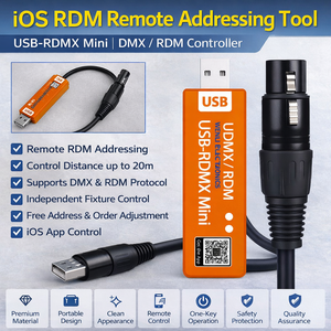 สวิตช์ DIP แบบรีโมท RDM DMX512 หน้าจอสัมผัสไร้สาย ปรับค่าได้ด้วยปุ่มเดียว รหัสแอดเดรสไฟเวที สวิตช์ DIP สำหรับเวที RDM - Product Image 1