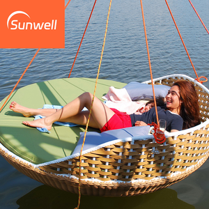 Balançoire de <span class=keywords><strong>lit</strong></span> suspendue d'usine professionnelle mobilier d'extérieur <span class=keywords><strong>lit</strong></span> de chaise longue <span class=keywords><strong>suspendu</strong></span> avec coussins imperméables - Product Image 6